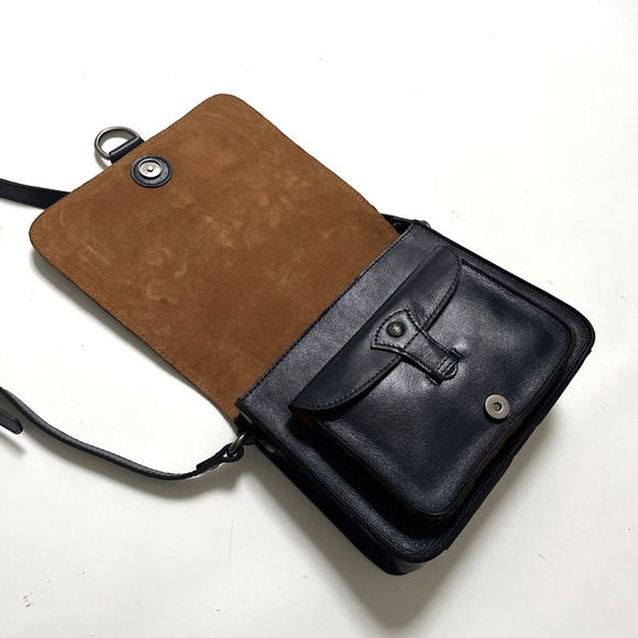 NWT Original PATRICIA NASH Ilina Flap Crossbody Bag Tooled Leather Lapis Blue - Picture 7 of 10